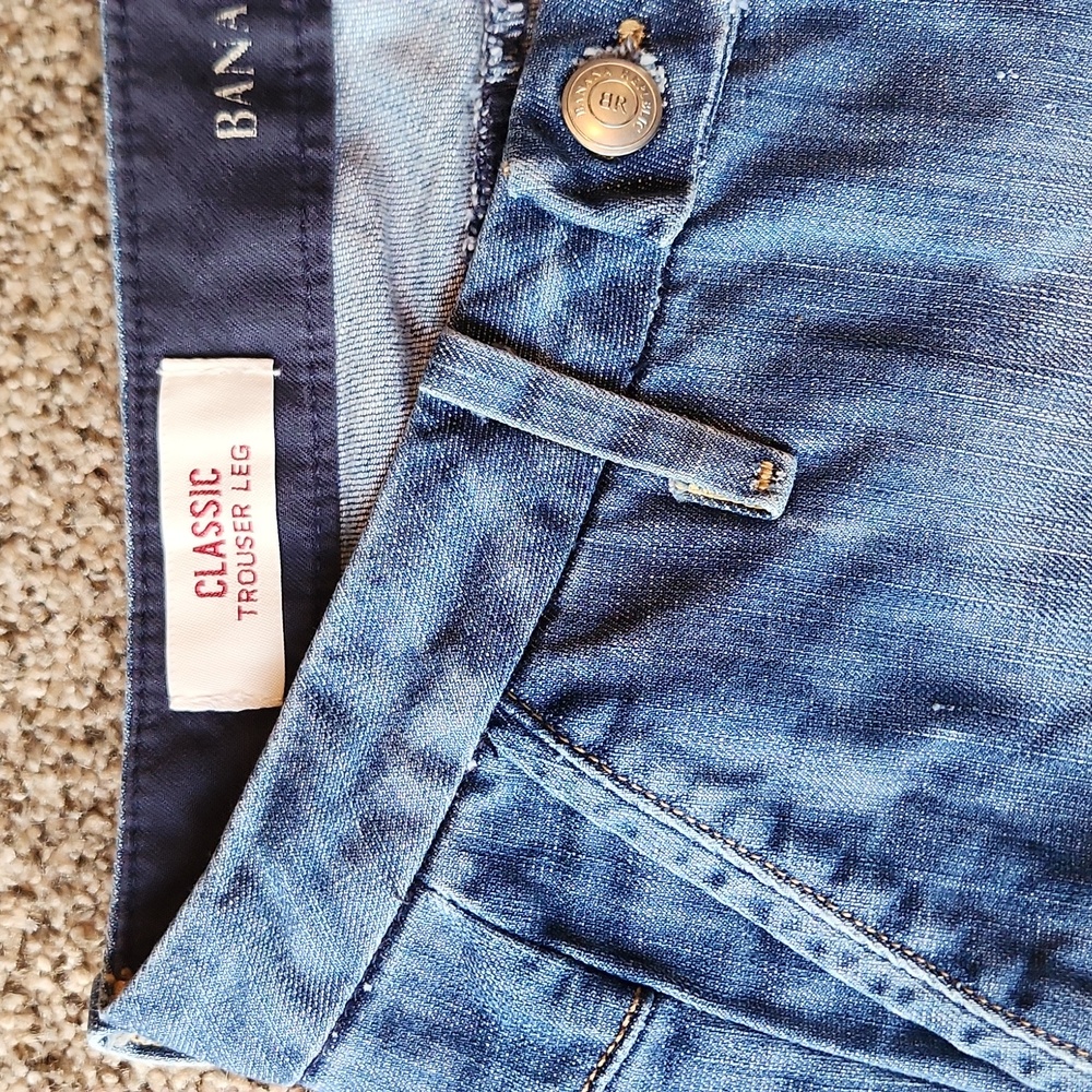 Banana Republic Blue Flare Wide Leg Denim - Picture 5 of 12